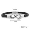 European and American cross-border 8-shaped leather cord bracelet personalized DIY braided bracelet men’s bracelet simple retro hand jewelry wholesale